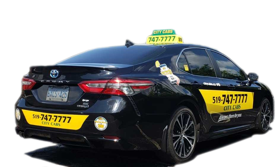 black car with decals